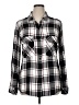 Sanctuary 100% Rayon Plaid Silver Long Sleeve Button-Down Shirt Size XL - photo 1