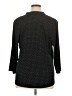 Charter Club Polka Dots Black 3/4 Sleeve Blouse Size 1X - photo 2