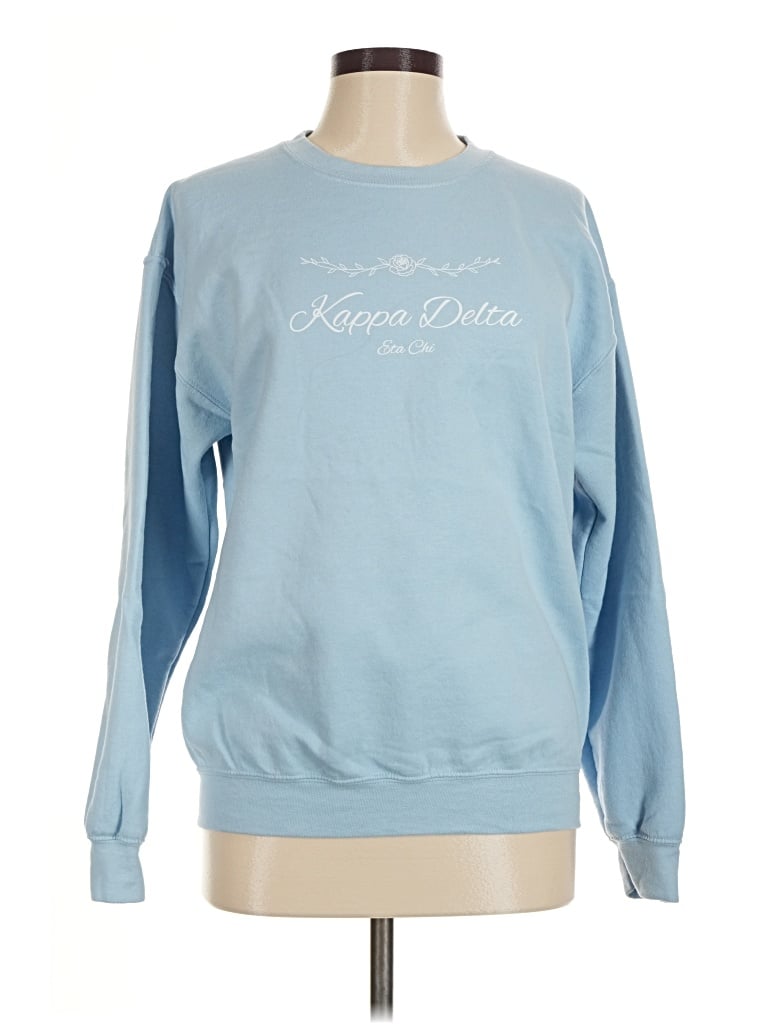 Pre-owned Gildan Sweatshirt In Blue