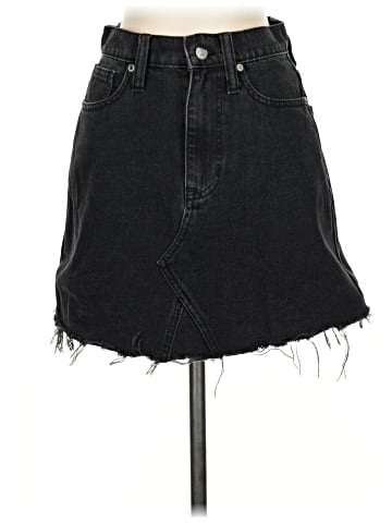 Madewell Denim Frisco Mini Skirt in Lunar Wash (view 1)
