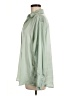 Zara 100% Polyester Metallic Green 3/4 Sleeve Blouse Size M - photo 5