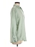 Zara 100% Polyester Metallic Green 3/4 Sleeve Blouse Size M - photo 4