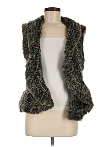 Black Saks Fifth Avenue Faux Fur Vest (view 1)