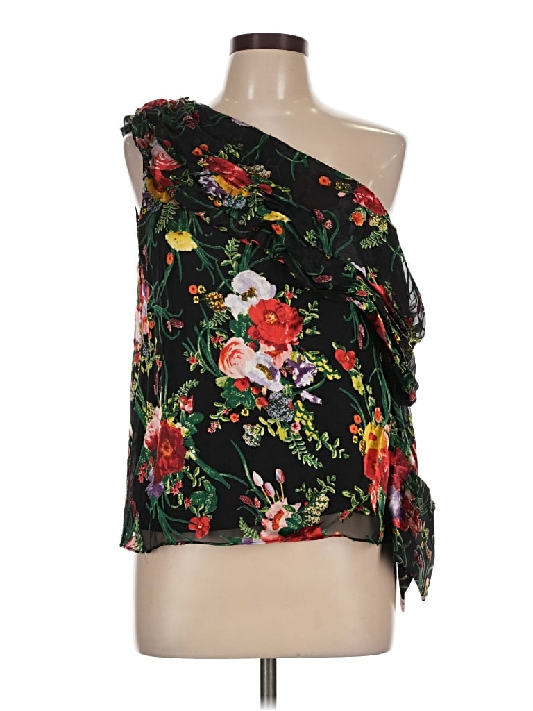 Pre-owned Alice And Olivia Alice + Olivia Sleeveless Blouse In Black