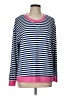Muk Luks Stripes Pink Pullover Sweater Size L - photo 1