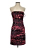 Jump Apparel Graphic Animal Print Leopard Print Stripes Red Cocktail Dress Size 1 - photo 1