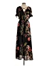 Maurices 100% Polyester Floral Black Casual Dress Size M - photo 2