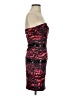 Jump Apparel Graphic Animal Print Leopard Print Stripes Red Cocktail Dress Size 1 - photo 4
