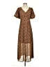 Moon River 100% Polyester Paisley Brown Casual Dress Size S - photo 1
