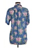 Gitano Floral Blue Short Sleeve Blouse Size M - photo 2