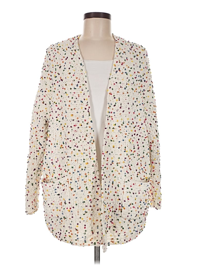 Pre-owned Moon & Madison Cardigan Sweater In White