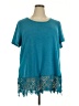 Lane Bryant Teal Short Sleeve Top Size 22 - 24 Plus - photo 1
