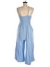 Anrabess Solid Blue Jumpsuit Size M - photo 2