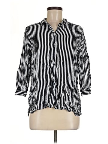 Zara Basic 3/4 Sleeve Button-Down Shirt (view 1)