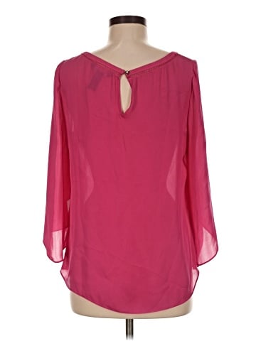 White House Black Market 3/4 Sleeve Silk Top (view 2)
