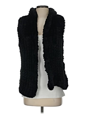 Aqua Faux Fur Vest (view 1)
