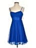 Ruby Rox 100% Polyester Solid Blue Cocktail Dress Size S - photo 1