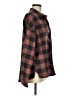 Pink Lily Plaid Brown Long Sleeve Button-Down Shirt Size M - photo 4