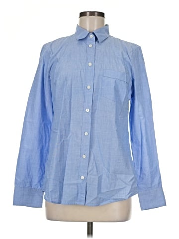 J.Crew Factory Store Long Sleeve Button-Down Shirt (view 1)