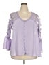 Unbranded Purple 3/4 Sleeve Blouse Size 2X - photo 1