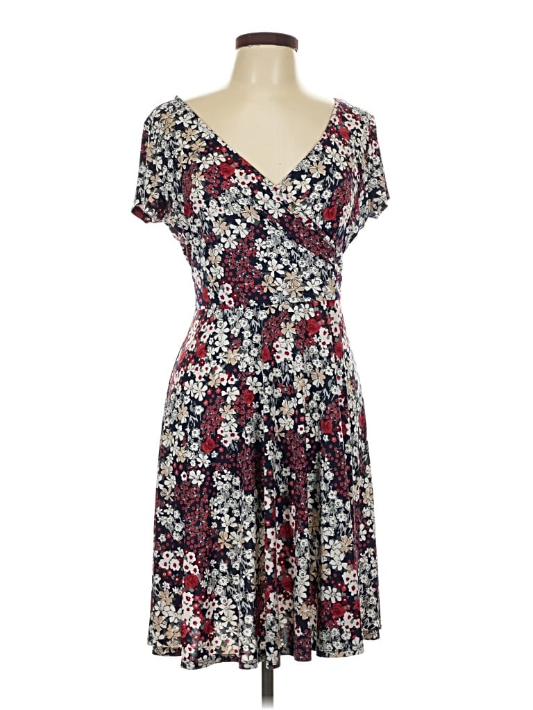 Pre-owned Kaileigh Casual Dress In Burgundy
