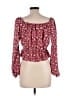 Primark 100% Polyester Burgundy Long Sleeve Blouse Size 10 - photo 2