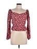 Primark 100% Polyester Burgundy Long Sleeve Blouse Size 10 - photo 1
