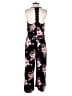 No Boundaries 100% Polyester Floral Black Jumpsuit Size XL - photo 2
