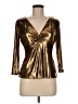 Boston Proper Metallic Gold 3/4 Sleeve Top Size M - photo 1