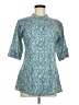 Unbranded Paisley Blue 3/4 Sleeve Blouse Size EU 38 / US 8 - photo 1