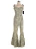 Main Strip 100% Polyester Animal Print Green Jumpsuit Size L - photo 1