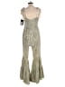 Main Strip 100% Polyester Animal Print Green Jumpsuit Size L - photo 2