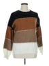 Angashion Color Block Brown Pullover Sweater Size XL - photo 1