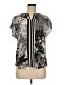 Talbots 100% Polyester Black Short Sleeve Blouse Size M (petite) - photo 1