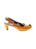 Tsubo Color Block Orange Heels Size 8 1/2 - photo 1