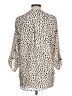 Lush 100% Polyester Animal Print Ivory 3/4 Sleeve Blouse Size L - photo 2
