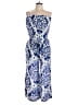 Blue Island 100% Rayon Paisley Blue Jumpsuit Size L - photo 1