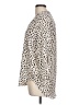Lush 100% Polyester Animal Print Ivory 3/4 Sleeve Blouse Size L - photo 5