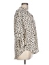 Lush 100% Polyester Animal Print Ivory 3/4 Sleeve Blouse Size L - photo 4