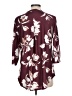 Unbranded Burgundy 3/4 Sleeve Blouse Size L - photo 2