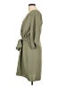 DKNY 100% Polyester Solid Green Casual Dress Size 10 - photo 5