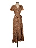 Shein 100% Polyester Animal Print Brown Casual Dress Size S - photo 1