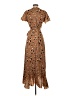 Shein 100% Polyester Animal Print Brown Casual Dress Size S - photo 2
