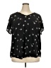 Torrid Stars Black Short Sleeve Blouse Size 3X Plus (3) - photo 1