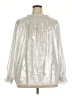 Talbots 100% Polyester Metallic Silver 3/4 Sleeve Blouse Size 3X - photo 2