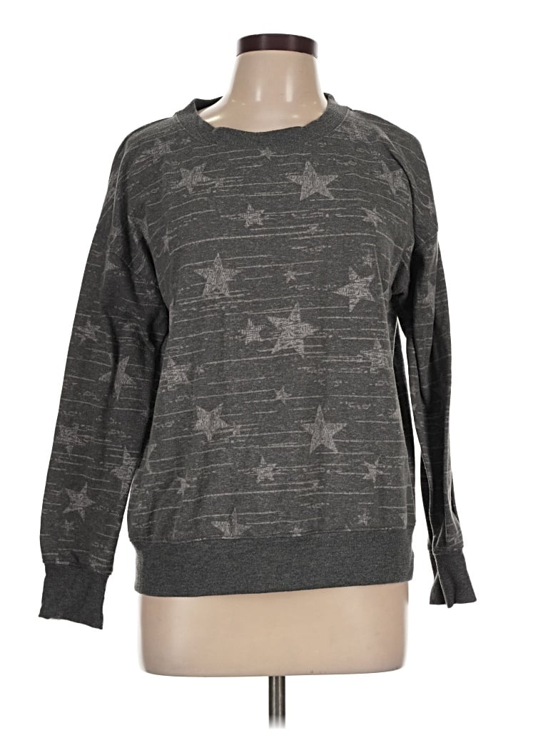 Pre-owned Splendid Long Sleeve T-shirt In Gray
