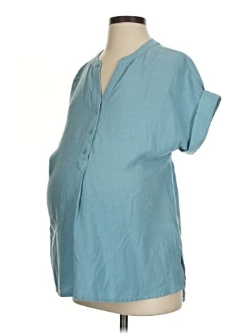 Isabel Maternity Short Sleeve Blouse (view 1)