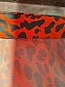 Unbranded Print Orange Long Sleeve Blouse Size L - photo 7