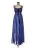 Unbranded 100% Polyester Stripes Blue Cocktail Dress Size M - photo 1