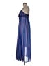 Unbranded 100% Polyester Stripes Blue Cocktail Dress Size M - photo 5